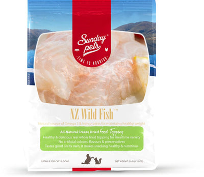 Freeze-Dried Pet Food Toppings - NZ Wild Fish - J & J Pet Club - Sunday Pets