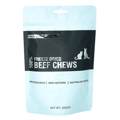 Freeze Dried Pet Treats - Beef Chews - 150 g - J & J Pet Club - FREEZE DRIED AUSTRALIA