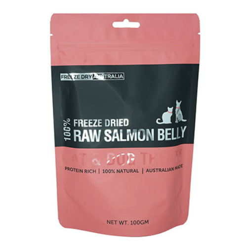 Freeze Dried Pet Treats - Salmon Bellies - 100 g - J & J Pet Club - FREEZE DRIED AUSTRALIA