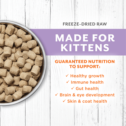 Freeze Dried Raw Cat Food - LONGEVITY - Cage Free Chicken Bites For Kittens - 9.5 oz - J & J Pet Club - Instinct
