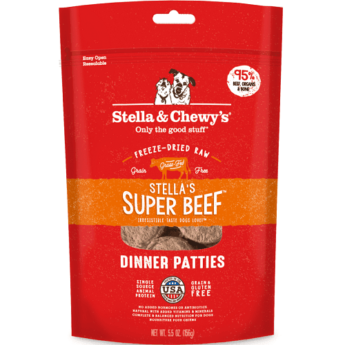 Freeze Dried Raw Dog Food - Beef Dinner Patties - J & J Pet Club - Stella & Chewy's