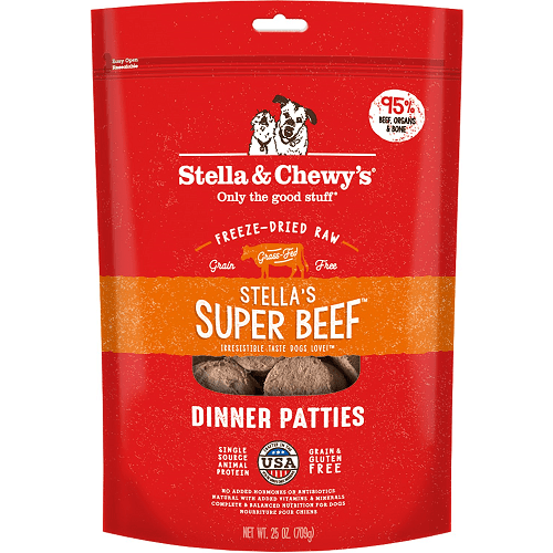Freeze Dried Raw Dog Food - Beef Dinner Patties - J & J Pet Club - Stella & Chewy's