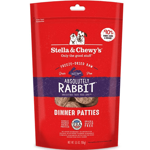 Freeze Dried Raw Dog Food - Rabbit Dinner Patties - J & J Pet Club - Stella & Chewy's