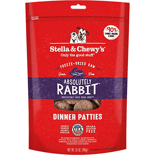 Freeze Dried Raw Dog Food - Rabbit Dinner Patties - J & J Pet Club - Stella & Chewy's