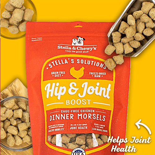 Freeze Dried Raw Dog Food - Solutions - Hip & Joint Boost - Chicken Dinner Morsels - 13 oz - J & J Pet Club