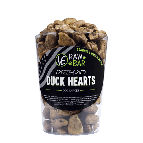 Freeze Dried Treat - RAW BAR - Duck Hearts Bulk (≈42 g bulk bag) - J & J Pet Club - Vital ESSENTIALS