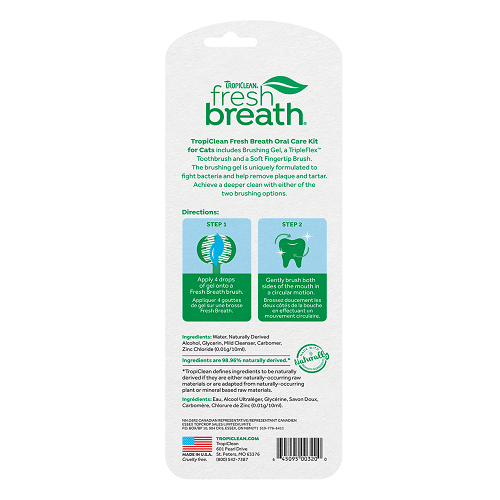 FRESH BREATH - Oral Care Kit For Cats (Daily Care) - J & J Pet Club - TropiClean