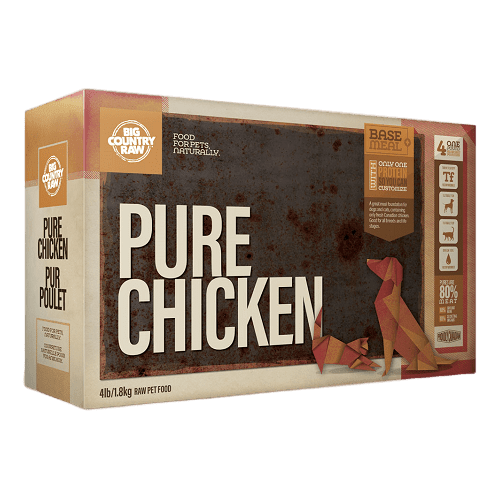 Frozen Dinner - PURE FORMULAS - Pure Chicken Carton - 4 x 1 lb - J & J Pet Club - Big Country Raw
