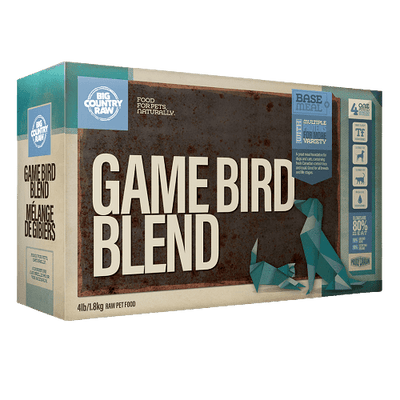 Frozen Dinner - SIGNATURE BLEND - Game Bird Blend Carton - 4 x 1 lb - J & J Pet Club - Big Country Raw