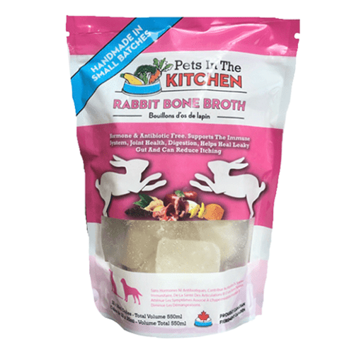 Frozen Supplement - Rabbit Bone Broth - 22 cubes - J & J Pet Club - Pets in the Kitchen