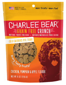GRAIN FREE CRUNCH - Chicken, Pumpkin & Apple Flavor - 8 oz - J & J Pet Club - Charlee Bear