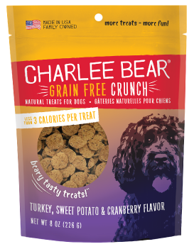 GRAIN FREE CRUNCH - Turkey, Sweet Potato & Cranberry Flavor - 8 oz - J & J Pet Club - Charlee Bear