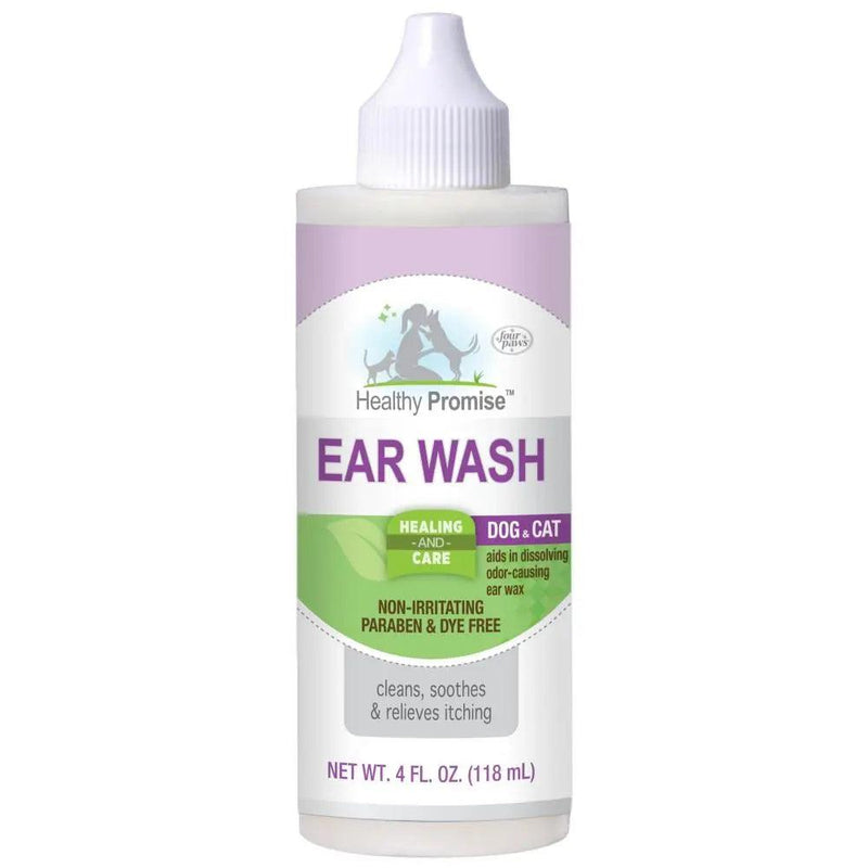 Healthy Promise - Ear Wash for Dogs and Cats - 4 oz - J & J Pet Club - Four Paws
