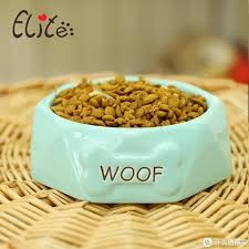 Ceramic Pet Bowl - WOOF - 15.5 cm Elite Pet Bowls, Feeders & Waterers.