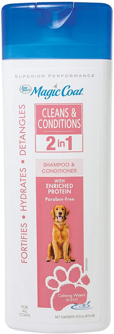 Magic Coat - 2 in 1 Dog Shampoo & Conditioner - 16 oz - J & J Pet Club - Four Paws