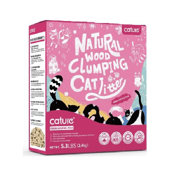 Natural Clumping Cat Litter - Wood Odor Control Plus (Flushable) - J & J Pet Club - Cature