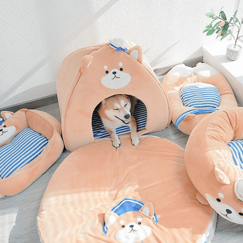Navy Series Pet Beds - Boss Dog Shiba Inu - 63 x 30 cm - J & J Pet Club - FUKUFUKU Pet