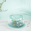 Pet Bowl - Double Wall "Paw Shape" Glass Bowl - J & J Pet Club - PAWOOF
