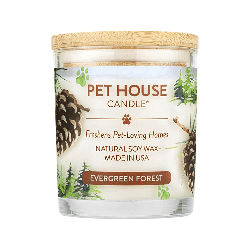 Pet House - 100% Natural Soy Wax Candle - Evergreen Forest - Large 8.5 oz - J & J Pet Club - Pet House
