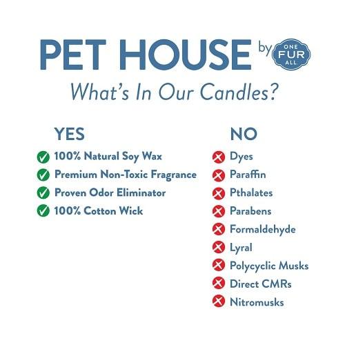 Pet House - 100% Natural Soy Wax Candle - Fresh Citrus - Large 8.5 oz - J & J Pet Club - Pet House
