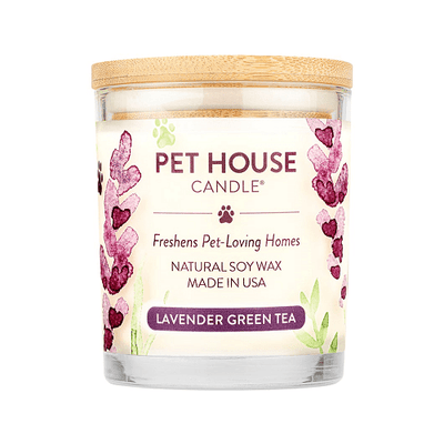 Pet House - 100% Natural Soy Wax Candle - Lavender Green Tea - Large 8.5 oz - J & J Pet Club - Pet House