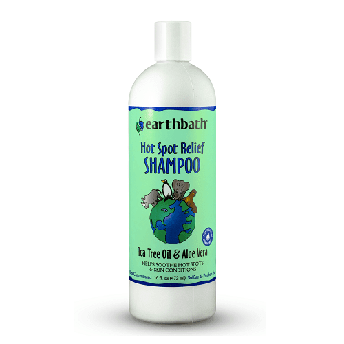 Pet Shampoo - Hot Spot Relief (Tea Tree & Aloe Vera) - 16 fl oz - J & J Pet Club - Earthbath
