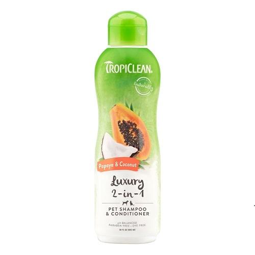 Pet Shampoo, Papaya & Coconut Luxury 2-in-1 Conditioning Shampoo - 20 oz / 592 ml - J & J Pet Club
