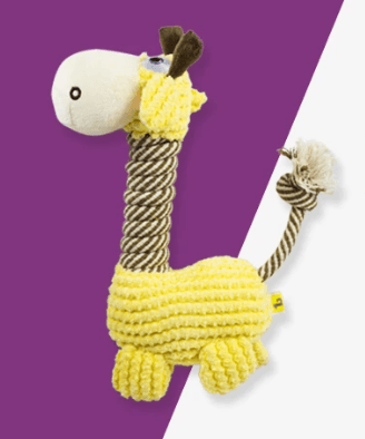 Plush Dog Toys - Lucy The Giraffe - J & J Pet Club - Be One Breed