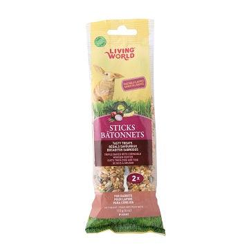 Rabbit Treat Sticks - Vegetable Flavour - 112 g (4 oz) - 2-pack - J & J Pet Club - Living World