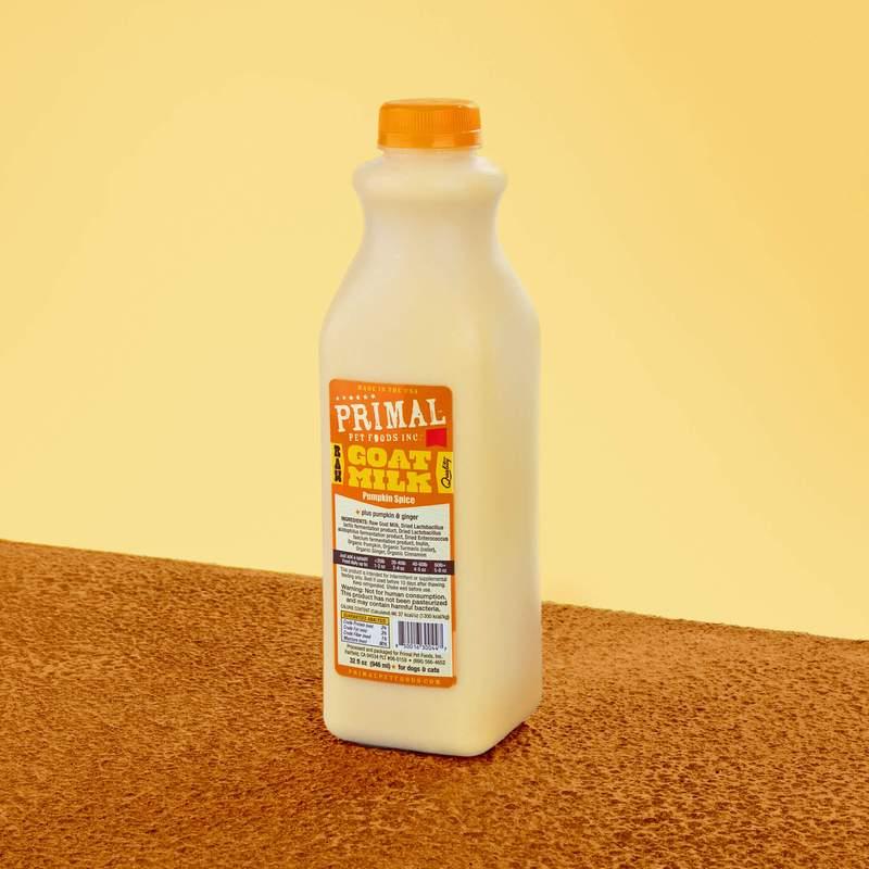 Raw Goat Milk - Pumpkin Spice with Organic Pumpkin & Ginger For Digestive Support - 32 oz - J & J Pet Club - Primal