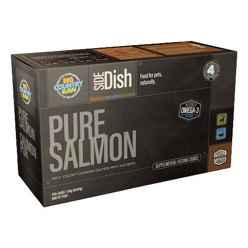 Raw Side Dish - Pure Salmon Carton - 4 x 1 lb - J & J Pet Club - Big Country Raw
