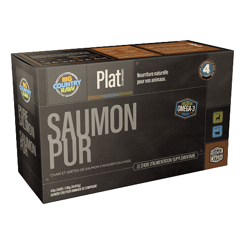 Raw Side Dish - Pure Salmon Carton - 4 x 1 lb - J & J Pet Club - Big Country Raw