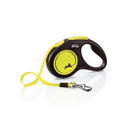 Retractable Leash - New Neon - S Tape 16 ft/5 m - J & J Pet Club - Flexi