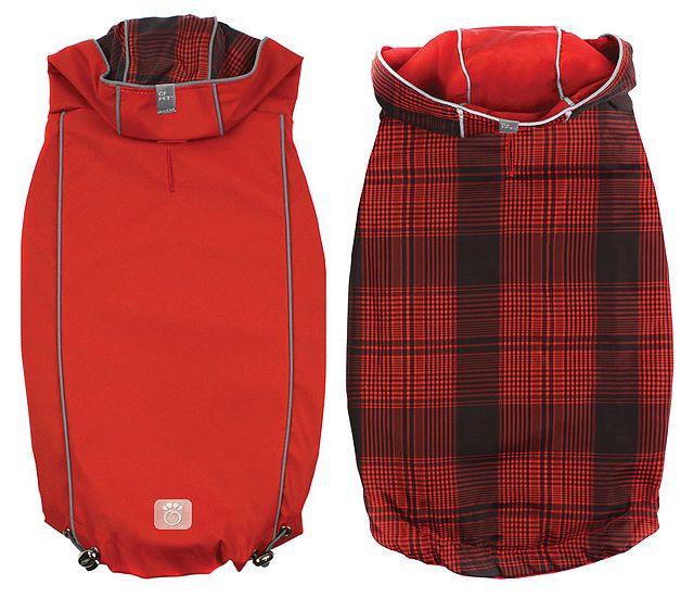 Reversible Raincoat - Red & Black - For Small Size Dogs (clearence) - J & J Pet Club - GF Pet