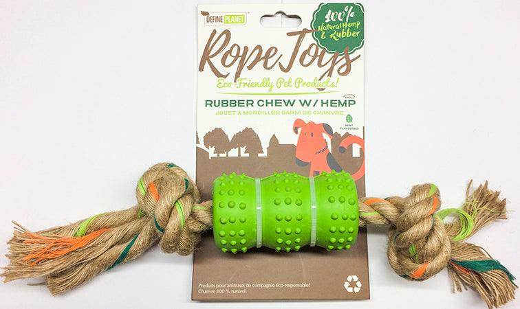 Rope Toys - Rubber Chew with Hemp - Small Size - J & J Pet Club - Define Planet