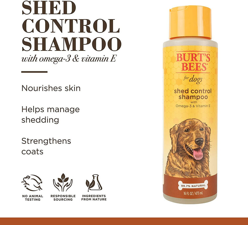 Shed Control Shampoo For Dogs - 16 oz - J & J Pet Club - Burt's Bees