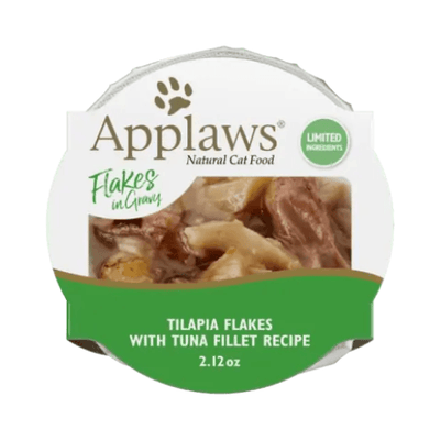 Side Dish Cat Treat - GRAVY - Grain Free Grilled Tilapia Flakes with Tuna - 60 g - J & J Pet Club - Applaws