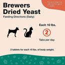 Skin & Coat Care Supplement - Brewers Dried Yeast With Garlic Chewable Tablets (Plus Vitamins) - J & J Pet Club - Naturvet