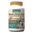 Skin & Coat Care Supplement - Brewers Dried Yeast With Garlic Chewable Tablets (Plus Vitamins) - J & J Pet Club - Naturvet
