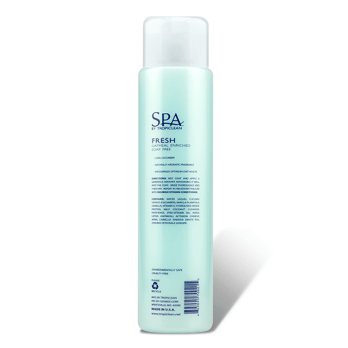 SPA Fresh - Pet Shampoo - Invigorating Scent (Oatmeal & Cucumber) - 16 oz / 473 ml - J & J Pet Club - TropiClean