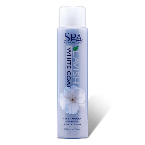 SPA White Coat - Pet Shampoo - Color Enhance (Oatmeal & Lavender) - 16 oz / 473 ml - J & J Pet Club - TropiClean