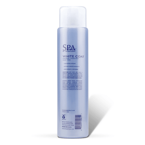 SPA White Coat - Pet Shampoo - Color Enhance (Oatmeal & Lavender) - 16 oz / 473 ml - J & J Pet Club - TropiClean