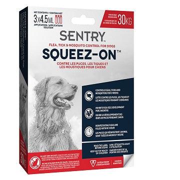 Squeez-On Flea, Tick & Mosquito Control, For Dogs (over 30 kg) - J & J Pet Club - Sentry