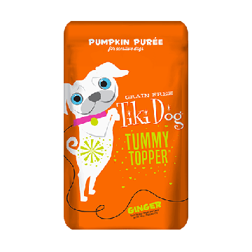 Tummy Topper - Dog Pouch - Pumpkin Puree & Ginger - 1.5 oz - J & J Pet Club - Tiki Dog