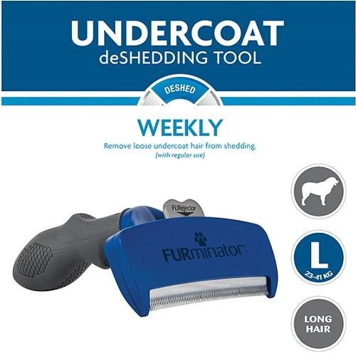 Undercoat deShedding Tool - Large Dog Long Hair - J & J Pet Club - Furminator