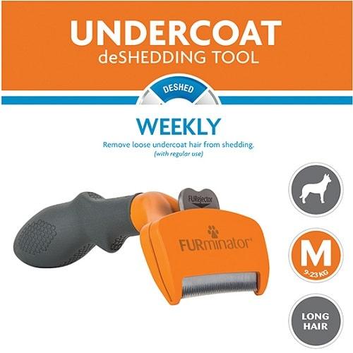 Undercoat deShedding Tool - Medium Dog Long Hair - J & J Pet Club - Furminator