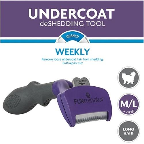 Undercoat deShedding Tool - Medium/Large Cat Long Hair - J & J Pet Club - Furminator
