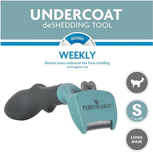 Undercoat deShedding Tool - Small Cat Long Hair - J & J Pet Club - Furminator