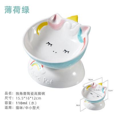 Unicorn Series Ceramic Pet Bowl - J & J Pet Club