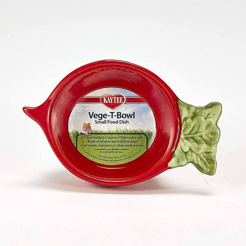 Vege-T-Bowl, Radish - 2.5 ounce capacity - J & J Pet Club - Kaytee